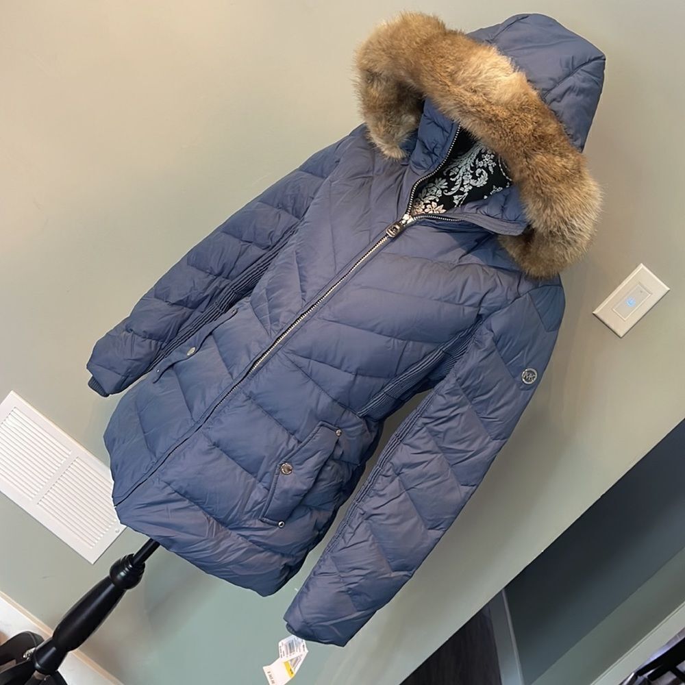 Michael Kors
Faux Fur-Trim Hooded Parka Dark Chambray